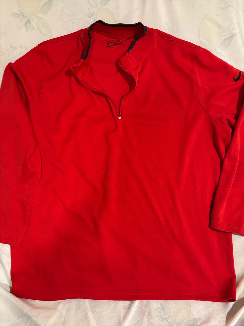 Nike Red Dri-FIT Golf Polo with Black Trim